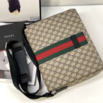 Túi đeo chéo Gucci siêu cấp GG Supreme Messenger tag xanh đỏ