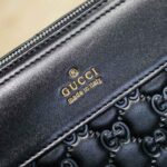 Túi đeo chéo Gucci logo chim phối da trơn màu đen