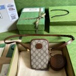 Túi đeo Gucci Mini Bag with Interlocking G màu Bee Like Auth