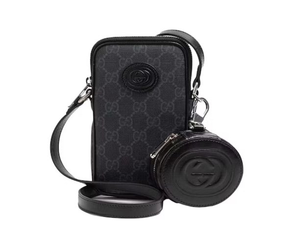 Túi đeo chéo Gucci Mini Interlocking G màu đen Like Auth