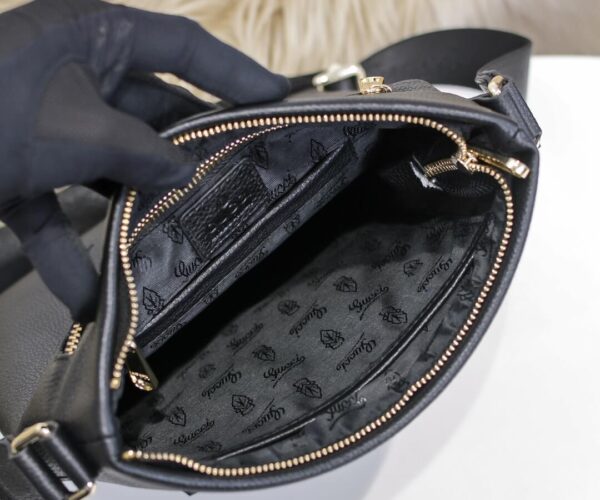 Túi đeo chéo nam Gucci siêu cấp da nhăn màu đen
