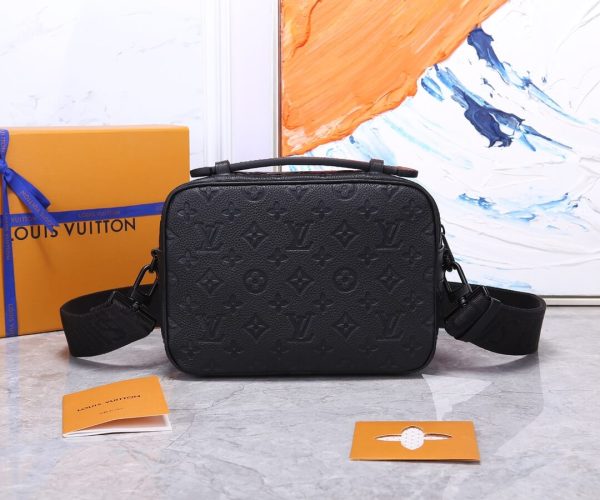 Túi đeo LV Louis Vuitton S Lock Messenger hoa đen siêu cấp