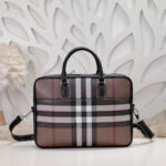 Túi xách Burberry Like Auth màu nâu da taiga họa tiết ô kẻ