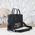 Túi xách nam Gucci siêu cấp logo ngang chữ thêu trắng