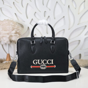 Túi xách nam Gucci siêu cấp logo ngang chữ thêu trắng