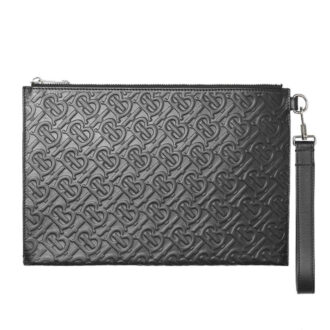Clutch Burberry hoạ tiết logo chữ TB Like Auth