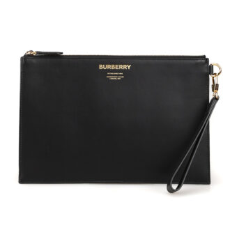 Clutch nam Burberry logo chữ vàng Like Auth