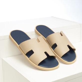 Dép Hermes siêu cấp màu Bee lót xanh