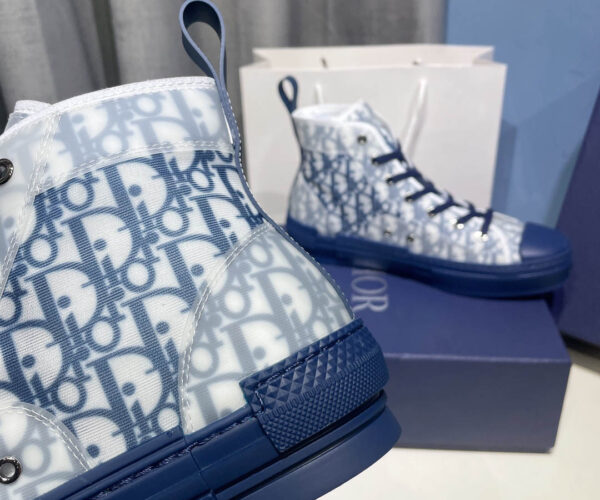 Giày Dior B23 High 'Blue White' họa tiết đế xanh Like Auth