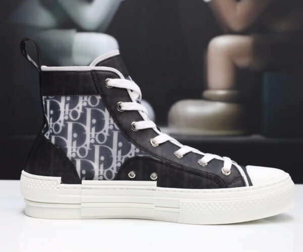 Giày Dior B23 High Top Black White Oblique Like Auth