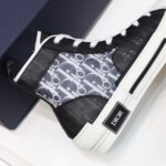 Giày Dior B23 High Top Black White Oblique Like Auth