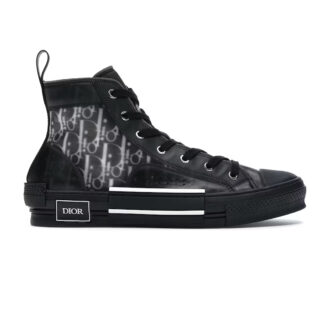 Giày Dior B23 High Top Canvas Oblique Black Like Auth