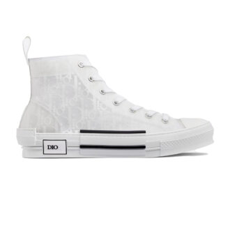 Giày Dior B23 High Top White họa tiết Dior Oblique Like Auth