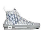 Giày Dior B23 High Top White Navy Blue Dior Oblique Canvas Like Auth