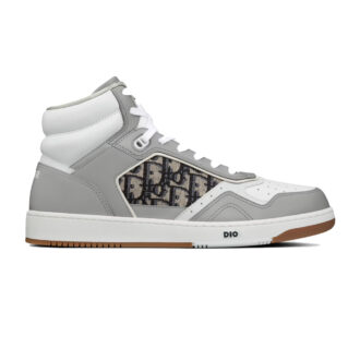 Giày Dior B27 High Gray White họa tiết Dior Oblique Jacquard Like Auth