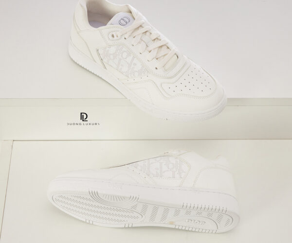 Giày Dior B27 Low-Top White Calfskin full trắng siêu cấp