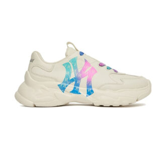 Giày MLB BigBall Chunky A Gradient Classic Monogram New York Yankees ‘Ivory’ Like Auth