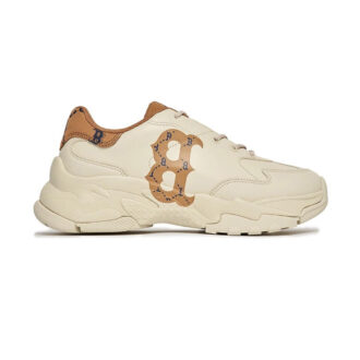 Giày MLB BigBall Chunky Diamond Monogram Boston Red Sox D.Beige