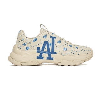 Giày MLB BigBall Chunky Saffiano Diamond Monogram LA Dodgers Ivory Like Auth