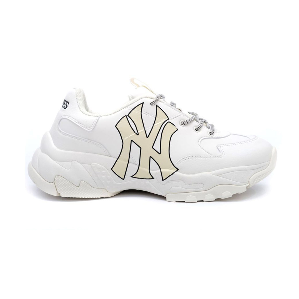 Giày MLB NY trắng chữ vàng Replica