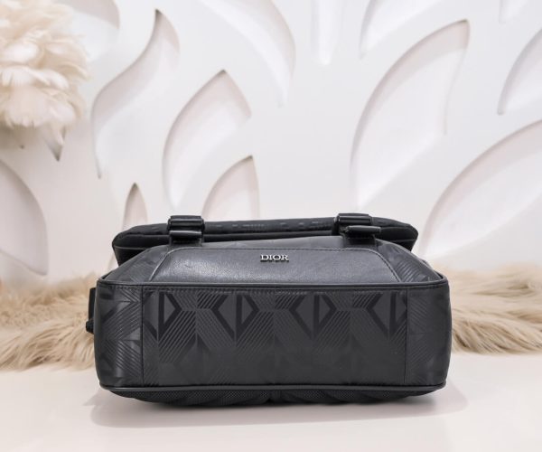 Túi đeo chéo Dior siêu cấp khoá gài hoạ tiết CD màu đen