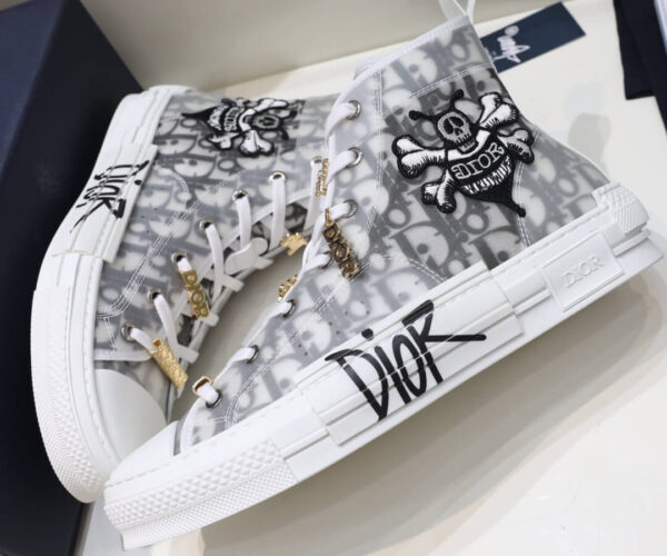 Giày Dior B23 High Dior Oblique Shawn Bee Embroidery Like Auth