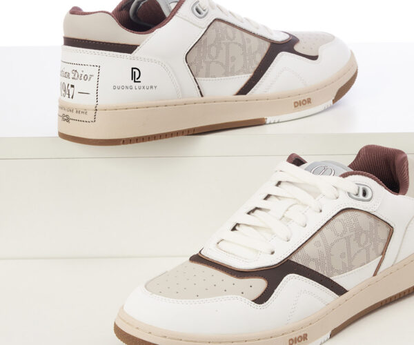 Giày Dior B27 Low Top Sneaker Cream Greige siêu cấp