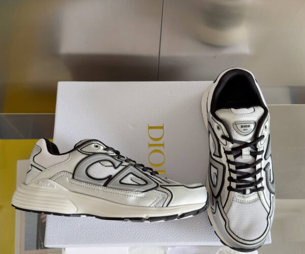 Giày Dior B30 "White Mesh and Silver" Like Auth