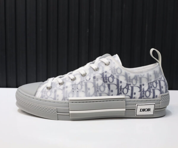 Giày Dior Low Top White And Navy Blue Oblique Canvas Like Auth