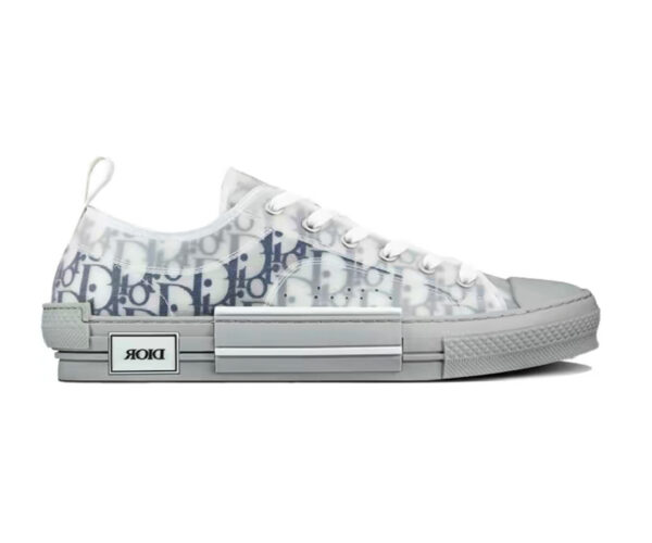 Giày Dior Low Top White And Navy Blue Oblique Canvas Like Auth