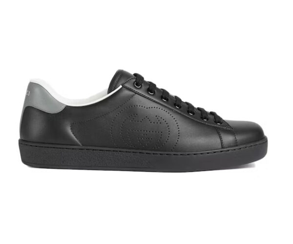 Giày Gucci Ace Perforated Interlocking G Black Like Auth