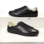 Giày Gucci Ace Perforated Interlocking G Black Like Auth