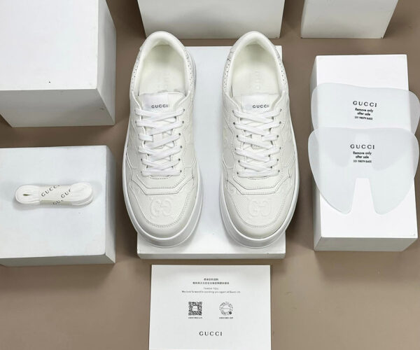 Giày Gucci GG Embossed Sneaker ‘White’ Like Auth