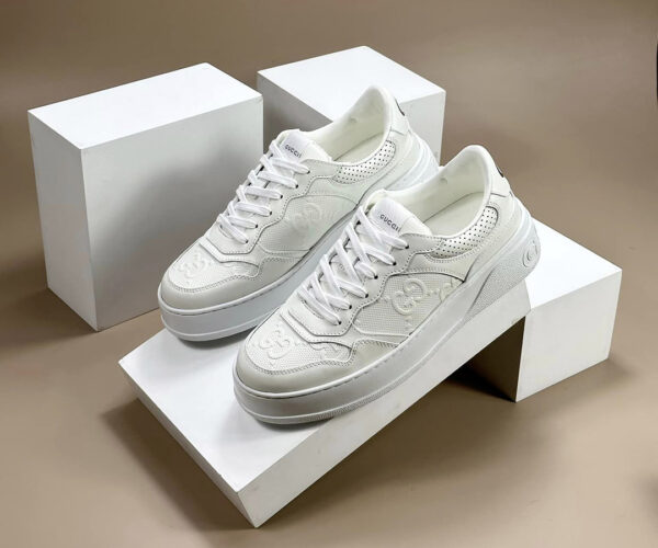 Giày Gucci GG Embossed Sneaker ‘White’ Like Auth