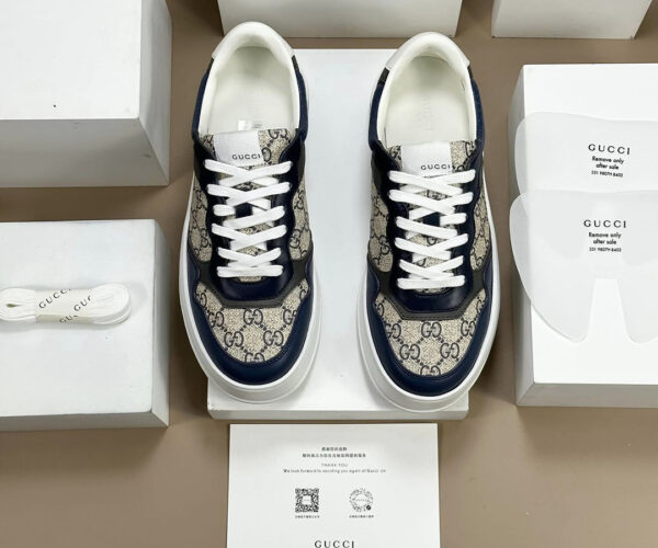 Giày Gucci GG Sneaker "Blue Beige" Like Auth