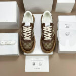 Giày Gucci GG Sneaker Brown Leather họa tiết Orignal GG Like Auth