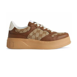 Giày Gucci GG Sneaker Brown Leather họa tiết Orignal GG Like Auth