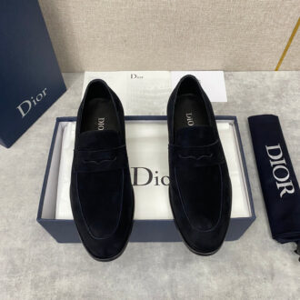 Giày lười Dior da lộn màu đen tag ẩn Like Auth