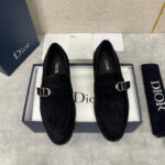 Giày lười Dior đế cao da lộn tag lệch Like Auth