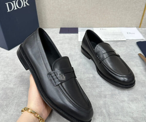 Giày lười Dior họa tiết logo Dior trắng Like Auth