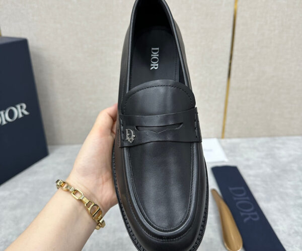 Giày lười Dior họa tiết logo Dior trắng Like Auth