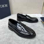 Giày lười Dior logo chữ Dior da bóng Like Auth