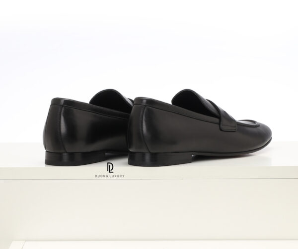 Giày lười Louis Vuitton đế cao họa tiết tag bạc Like Auth