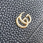 Ví dài Gucci da nhăn Logo chữ màu đen Like Auth