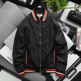 Áo khoác nam Burberry họa tiết log chữ check cổ Like Auth