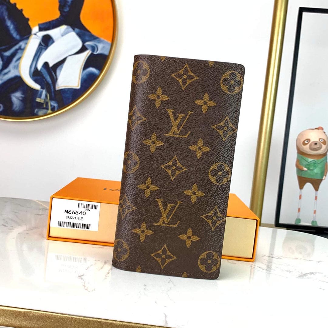 Ví gập LOUIS Vuitton màu nâu họa tiết monogram tinh tế